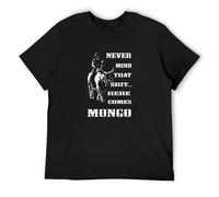 RlMI LINMY Blazing Saddles Here Comes Xmas Gift Idea Mens T Shirts Black XL