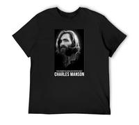 RlMI LINMY Charles Manson Helter Skelter Serial Killer Memorial O-Neck 100% Cotton Short Sleeve Unisex T-Shirt XXL