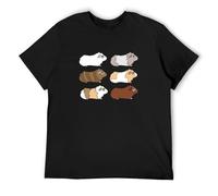 RlMI LINMY Guinea Pig Love Guinea Pig Wheek Wheek Feed Me O-Neck 100% Cotton Short Sleeve Unisex T-Shirt S