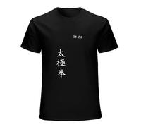 RlMI LINMY Men's Tai Chi Martial Art Cotton T-Shirt Black XL