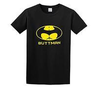 RlMI LINMY Publiciz Buttman Parody Unisex 100% Cotton Short-Sleeve T-Shirts Black L