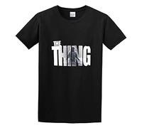 RlMI LINMY The Thing John Carpenter Retro Horror Movie Unisex 100% Cotton Short-Sleeve T-Shirts Black XL