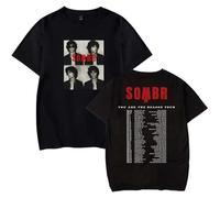 RLOMGBV Camiseta De Cuello Redondo Sombr You Are The Reason Tour Print T-Shirt Casual Hip Hop Manga Corta Tops De Verano Sobredimensionados para Hombres Mujeres XXS-3XL-Black||x_s