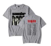 RLOMGBV Camiseta para Hombres Sombr You Are The Reason Tour Casual Hip Hop Manga Corta Hombres Mujeres Verano Top Y2K Ropa De Gran Tamaño Tops XXS-3XL -Grey||XX_s