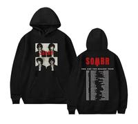 RLOMGBV Sombr You Are The Reason Tour Sudadera con Capucha Mujeres Hombres Harajuku Manga Larga Tops Vintage Hoodie XXS-3XL-Black||s