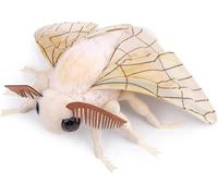 RLOMUTE Juguete de SimulacióN De Polilla De Seda, Lindo Juguete de Polilla De Seda marrón, ColeccióN de Peluche Suave, Polilla De Seda Animales Voladores para 12”
