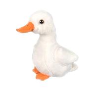 RLOMUTE Lindos Juguetes de Granja - Pequeño Pato Peluche Pato Animal Realista Suave y Fiesta Dormitorio Coche decoración hogar Regalo Coleccionable para Niños niñas Blanco 5.5pulgadas