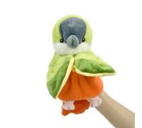 RLOMUTE Marionetas de Mano de Loro de Peluche Conure del Sol Lindos y Divertidos Animales para Juegos de rol narración de Cuentos Regalos de cumpleaños para niños Juegos interactivos Naranja