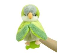 RLOMUTE Marionetas de Mano de Loro de Peluche Loro Monje Lindos y Divertidos Animales para Juegos de rol narración de Cuentos Regalos de cumpleaños para niños Juegos interactivos Verde