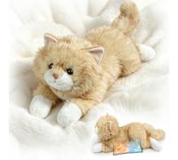 RLOMUTE Peluche de Gato con Peso Peluche de Gato con Peso y Almohadilla Térmica para Microondas Juguete Supersuave Decoración para el Hogar Peluche Grande para Niños y Adultos Comodidad y Relajación