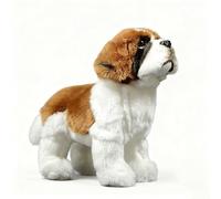 RLOMUTE San Bernardo Peluche Suave - Almohada San Bernardo Lindo San Bernardo Juguete Animal Realista-26cm/10, Modelo de Peluche único San Bernardo Muñeca Regalo para niños (marrón)