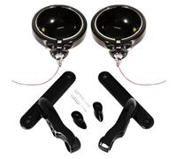 RLQYBIUKT Flood lumière para piezas lámpara luz paso antiniebla | Anillo de montaje soporte carcasa motocicleta 4,5 pulgadas para piezas lámpara luz paso antiniebla auxiliar para Street