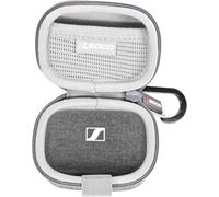 RLSOCO Funda para Sennheiser MOMENTUM True Wireless 5/4/3 auriculares- Gris | A prueba de polvo,a prueba de golpes y resistente al agua,Funda protectora con mosquetón resistente