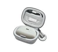 RLSOCO Funda para Sony WF-1000XM5 Auriculares - Gris | Funda protectora rígida para auriculares WF-1000XM5, bolsa de almacenamiento de viaje con mosquetón de metal (solo funda)
