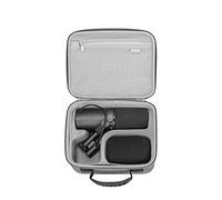 RLSOCO Funda rígida Compatible con micrófono dinámico Shure MV7X / MV7+ / MV6 / MV7 / MV7i Podcast y micrófono dinámico Vocal Shure SM7B / SM7dB - Gris (Solo Funda)