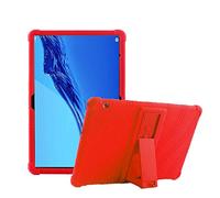 RLTech Funda Carcasa para Huawei MediaPad T5 10, Silicona TPU Flexible con Soporte Función Funda Protectora Case Cover para Huawei MediaPad T5 10 10,1 Pulgada, Rojo