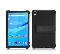 RLTech Funda Carcasa para Lenovo Tab M8, Silicona TPU Flexible con Soporte Función Funda Protectora Case Cover para Lenovo Tab M8 TB-8505F/TB-8505X 8 Pulgada, Negro