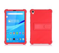 RLTech Funda Carcasa para Lenovo Tab M8, Silicona TPU Flexible con Soporte Función Funda Protectora Case Cover para Lenovo Tab M8 TB-8505F/TB-8505X 8 Pulgada, Rojo