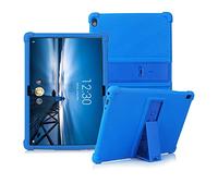 RLTech Funda Carcasa para Lenovo Tab P10/M10, Silicona TPU Flexible con Soporte Función Funda Protectora Case Cover para Lenovo Tab P10 (TB-X705F/TB-X705L) / M10 (TB-X605F) 10.1 Pulgada, Azul