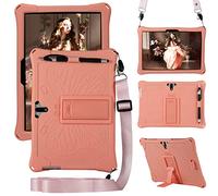 RLTech Funda para MEBERRY M6, Silicón Ligera Carcasa Antideslizante con Soporte para los niños para MEBERRY M6/TOSCiDO K108 W109 K107/YOTOPT K107/ALLDOCUBE iPlay10 Pro M5XS/HOTREALS 10/Era 10, Rosado