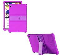 RLTech Funda para Samsung Galaxy Tab S6 Lite, Silicón Ligera Carcasa Antideslizante con Soporte para los niños para Samsung Galaxy Tab S6 Lite 10.4 P610/P615, Morado