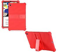 RLTech Funda para Samsung Galaxy Tab S7, Silicón Ligera Carcasa Antideslizante con Soporte para los niños para Samsung Galaxy Tab S7 11'' T870/T875, Rojo