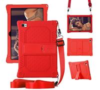 RLTech Funda para Teclast P20HD/Teclast M40 Pro, Silicón Ligera Carcasa Antideslizante con Soporte para los niños para Teclast P20HD/Teclast M40 Pro, Rojo