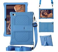 RLTech Funda para Teclast P20HD/Teclast M40 Pro, Silicón Ligera Carcasa Antideslizante con Soporte para los niños para Teclast P20HD/Teclast M40 Pro (Azul Oscuro)