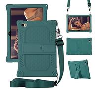 RLTech Funda para Teclast P20HD/Teclast M40 Pro, Silicón Ligera Carcasa Antideslizante con Soporte para los niños para Teclast P20HD/Teclast M40 Pro (Verde Oscuro)