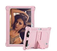 RLTech Silicón Ligera Carcasa con Soporte Funda para los niños para Dragon Touch K10/Skyiol K3 K1/TAOERA 10/SZWEIL 10/MaiTai 10,K4/K6/Q10/TYD-107/TYD-108/Tianyida 10,K17 K107/ibowin 10.1, Rosado