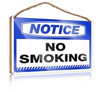 RLVH Letrero de invierno para puerta delantera, aviso de no fumar, letrero de madera, regalos para la oficina, letreros divertidos para el baño (23 x 35 cm)