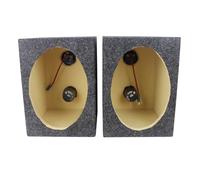 RLVYTA Altavoces de Coche Tweeters para Coche 2 Cajas de Madera vacías de 6 x 9 Pulgadas para gabinete, cuadradas, de Fieltro MDF, para modificación de Coche, subwoofer pasivo con Caja de Conexiones