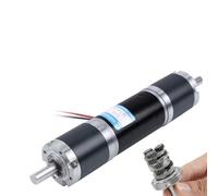 RLZQSGOT Micro Motor Reductor planetario de Doble Eje DC 32GP31ZY | Par máximo 150kgf.cm, potencia 35W, 500h uso continuo, tensión 12V/24V, velocidad 11-1538rpm(8mm and 2 brackets,24V 22RPM)