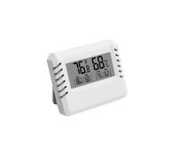 RLZQSGOT Termómetro Digital higrómetro for Interiores y Exteriores, medidor de Temperatura y Humedad en °C/°F, Pantalla LCD y Sensor.(Blanc)