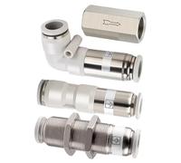 RLZQSGOT Válvula de retención neumática de 6 mm, 8 mm, 10 mm y 12 mm, válvula unidireccional de latón for compresor de Aire y Gas, Adaptador de tubería.(Spv-10)