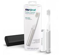 RM Oral Pulse Sonic - Cepillo de dientes con 48.000 vibraciones sónicas, mango de metal, cerdas suaves, estuche de viaje, 2 modos para blanqueamiento y eliminación de placa, temporizador inteligente