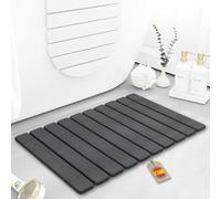 RM Pro Alfombra Diatomita Baño, 60x40cm, Plegable, Piedra Natural Tierra de Diatomeas Antideslizante, Secado Rápido, Ultra Absorbente, Antibacteriana, Alfombrilla de Ducha para Baño, Casa y Cocina.