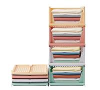 RMAN 4 pcs Organizador Armario Cajoneras Interior Armarios Plastico Apilable y Plegable Cajones Organizadores Extraíbles para Ropa, Dormitorio, Baño, Cocina