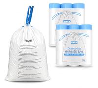 RMAN® Bolsas Basura con Autocierre, 90 Bolsas 10-20L Extra Fuertes Resistentes Bolsas de Basura Resistente Antigoteo con Asas de Cierre para Hogar, Cocina, Oficina, 40 * 50cm, 6 Rollos