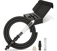 RMAN® Manguera de Cachimba con Boquilla, Incluye Adaptador de Muelle Protector Universal, Adecuado para Shisha de 150 cm, Manguera de Silicona, Negro