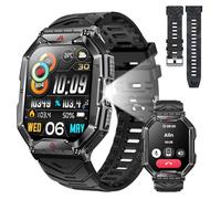 Rmana Reloj Inteligente Hombre con Linterna, Smartwatch Hombre con Brújula,100+ Deportes, Frecuencia Cardíaca/SpO2/Sueño, Reloj Inteligente Que Responde/Realiza Llamadas Android iOS