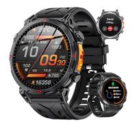 Rmana Reloj Inteligente Hombre, GPS Integrado Militar Smartwatch AMOLED 1,56 Pulgadas con Llamadas Bluetooth, 650mAh, Brújula/Altitud, 100+ Modos Deporte, Monitor Cardíaco 24h/SpO2/Sueño(iOS/Android)