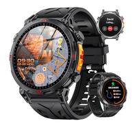 Rmana Reloj Inteligente Hombre, GPS Integrado Militar Smartwatch AMOLED 1,56 Pulgadas con Llamadas Bluetooth, 650mAh, Brújula/Altitud, 100+ Modos Deporte, Monitor Cardíaco 24h(iOS/Android) (Moderno)