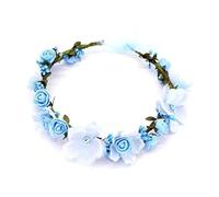 Rmeet Flor Corona,Diademas de Flores Garland Mujer Venda de Pelo Boho Cinta de Banda para Sombrero Ornamento Fiesta Festival Playa Travle Nupcial Boda Accesorios Ninos