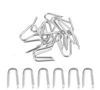 Rmeet Grapas U,100 Piezas Clavos Tipo U de Acero, Grapas para Cercas, Clavos U Galvanizados, Fijación para Redes Malla de Alambre, Cercas Tejidas de Espino, Ferretería