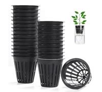Rmeet Macetas de Red hidropónica,50 Pcs de 2 Pulgadas Cesta Plantas Hidropónicas Maceta de Malla de Plástico Copas de para Plantas Hidropónicas y Cultivo Fuera del Suelo de Interior y exteriocsc'cs