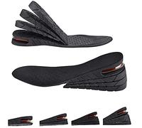 RMENOOR Plantillas para Aumentar Altura de 4 Capas Ajustables Plantillas Altura Hombre de 3 a 7,5 cm con Cojín de Aire Cómodas Plantilla de Aumento de Altura Almohadilla para Zapatos Altos (Unisex)