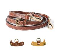 Rmerasor Correa para Bolso, Mujer Ajustable Cuero Bandolera, Correa Bolso Bandolera, Correas para Bolsos Bandolera Mujer, no Punch Hombro Cinta, con 2 Adaptador de Correa (Marrón)