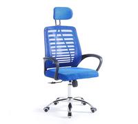 RMF Silla de Oficina Ergonómica Profesional Reclinable, Silla de Escritorio de Malla con Asiento Cómodo y Relajante - Sillón Relax de Oficina con Ruedas Giratorias Altura Ajustable (Azul)