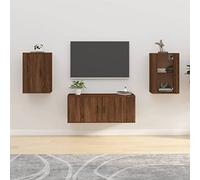 RMIHSJG Armario de pared para TV, 2 unidades, color marrón roble efecto tv gabinete HiFi estante aparador salón muebles TV 40 x 34,5 x 60 cm